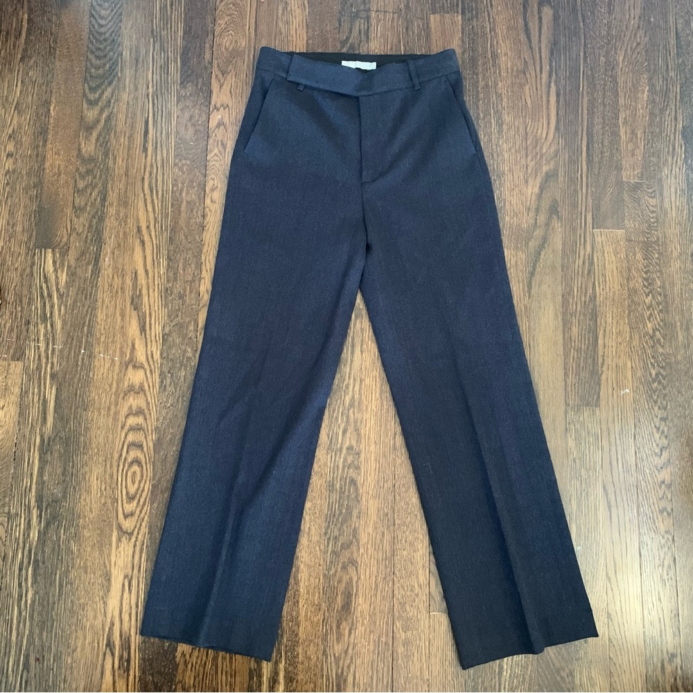Vince Womens Gray Wool Cotton Elastane Dress Pants Size 6